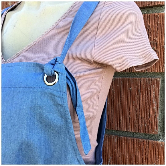 LAST ONE❗COZY CASUAL Chic Relaxed Light Chambray Overalls - Picture 7 of 9